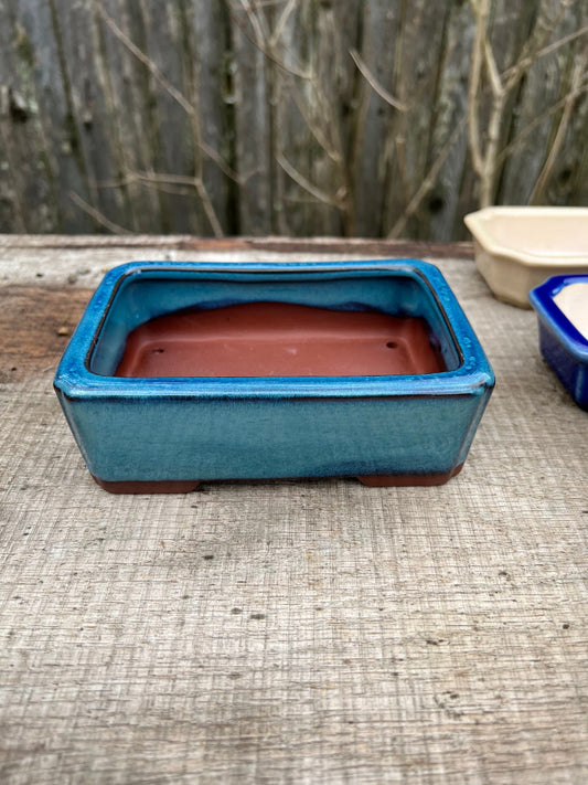 Medium bonsai pot blue